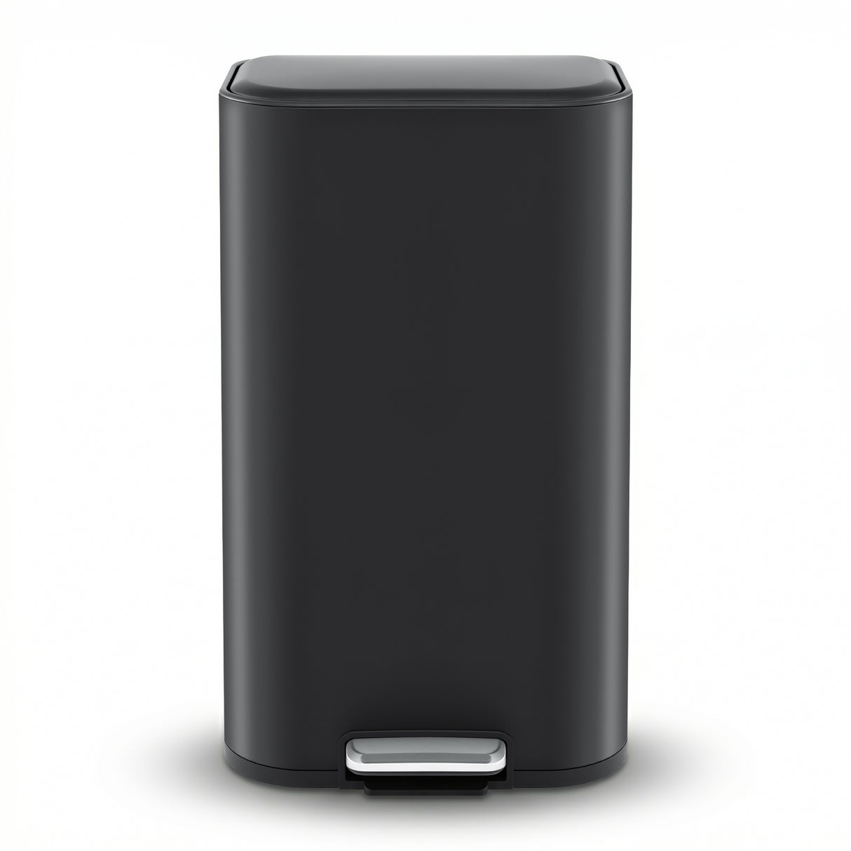 Cefito Kitchen Trash Can 40L Pedal Bins Rubbish Bin Steel with Soft Close Lid, Removable Inner Bucket, Rectangular Garbage Can Recycling Bin, Black