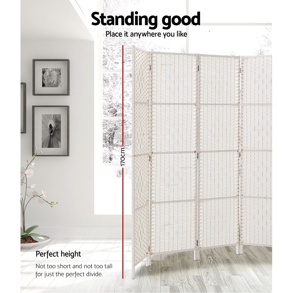4 Panel Room Divider Screen 163x170cm New Zealand Pine Wood