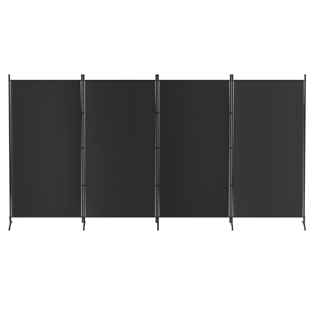 4 Panel Room Divider Screen Black
