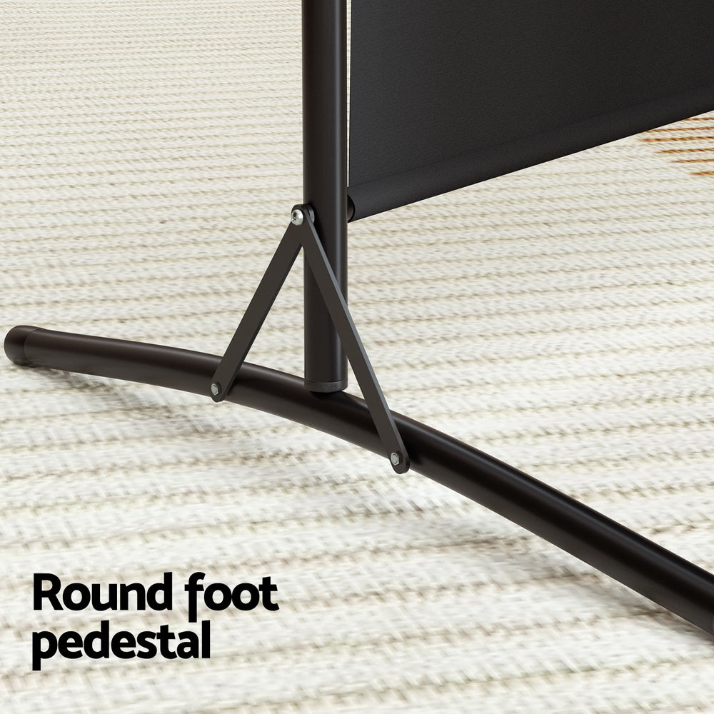 4 Panel Room Divider Screen Black