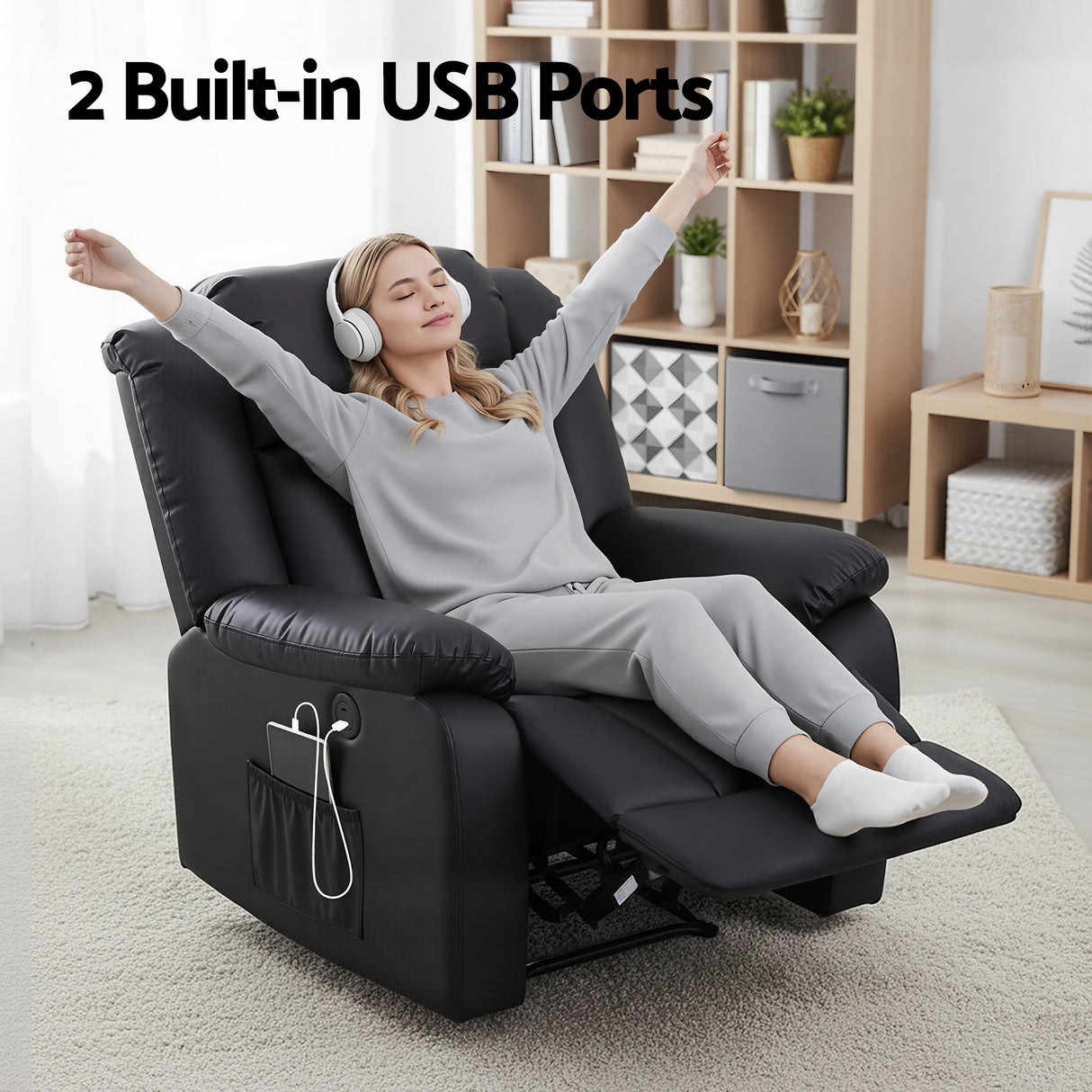 Artiss Manual Massage Recliner Chair for Living Room