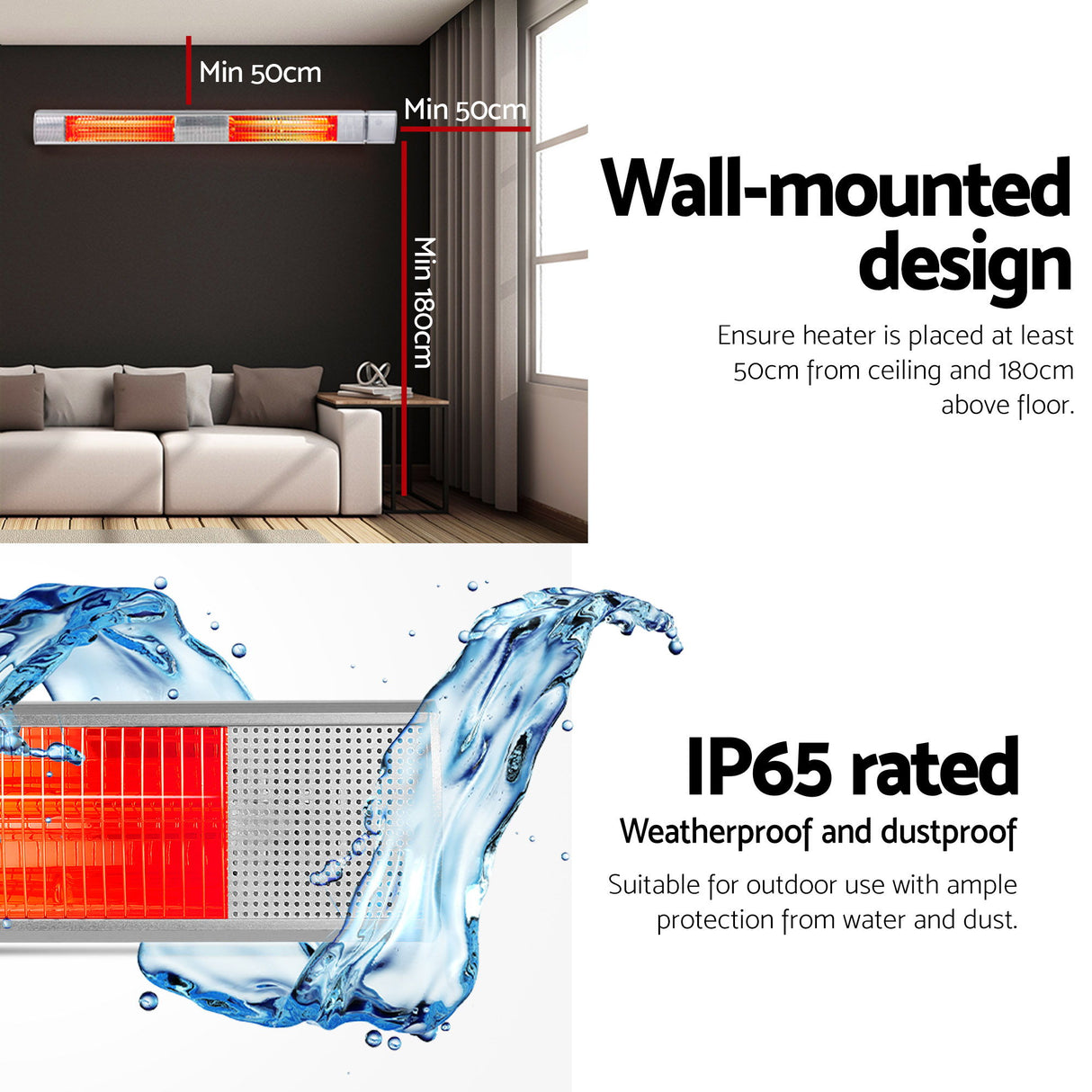 Electric Strip Heater Infrared Radiant Heaters 3000W