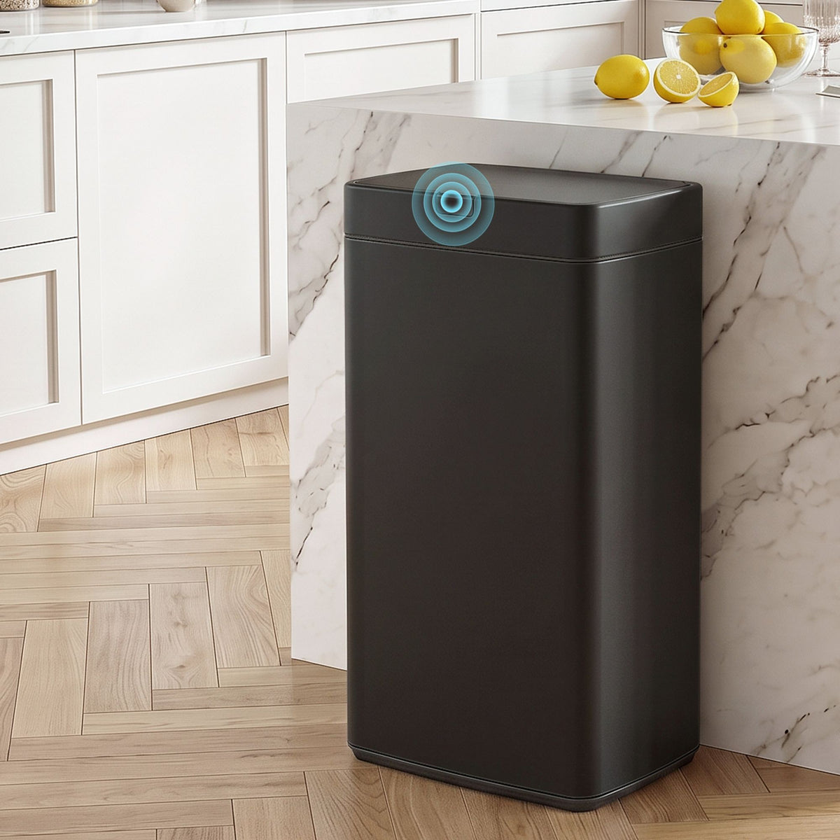 Devanti 45L Motion Sensor Bin Rubbish Automatic Black