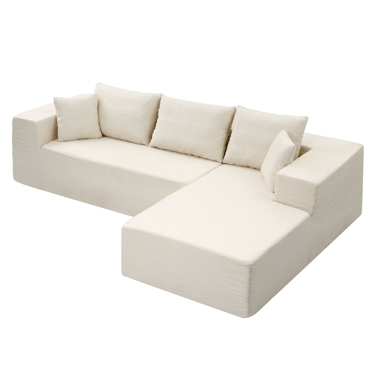 Artiss Modular Sectional Sofa 4-Seater L-Shaped Boneless Sofa Bed Chaise Lounge