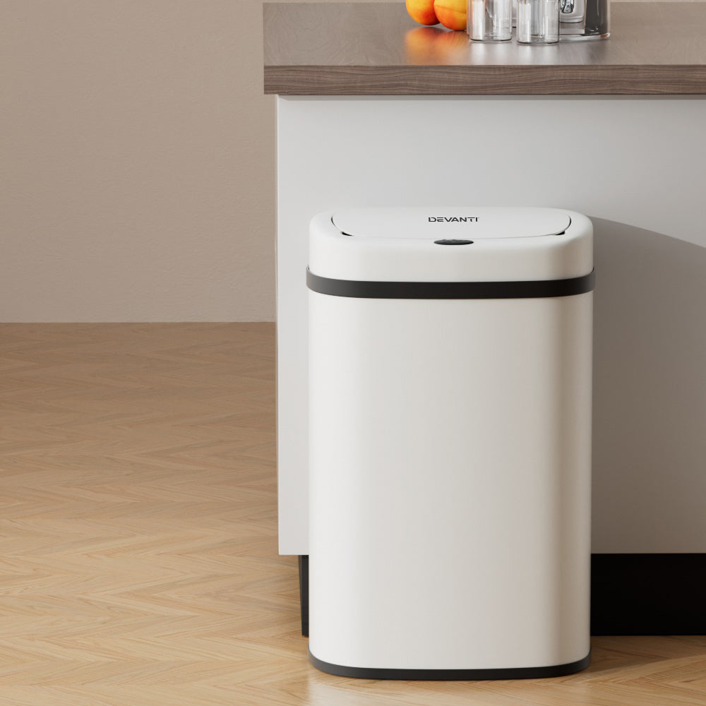 Ember 50L Sensor Bin Motion Rubbish Automatic White