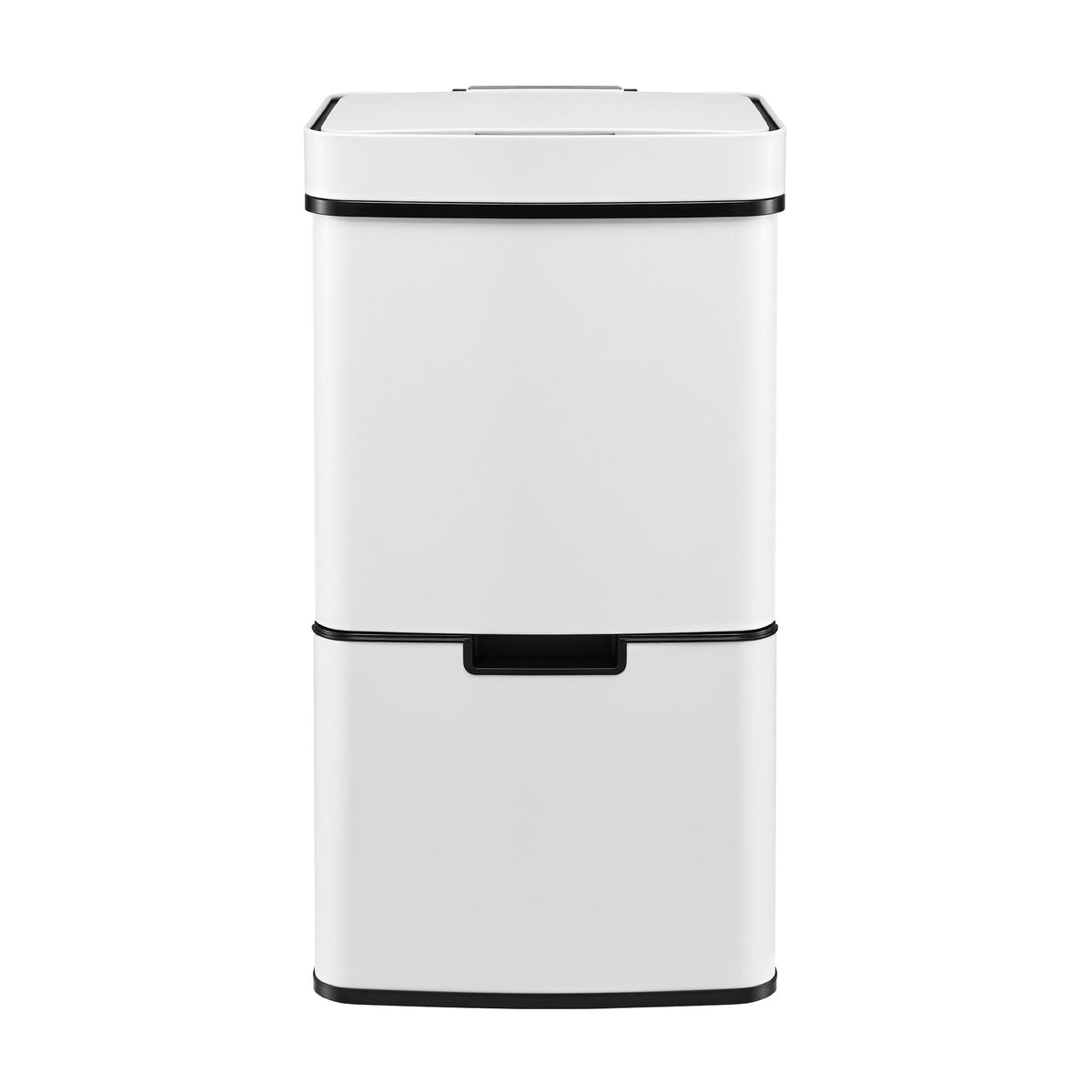 Devanti 72L Sensor Bin Rubbish Bins 4-in-1 Compartment Stainless Steel Trash Can White