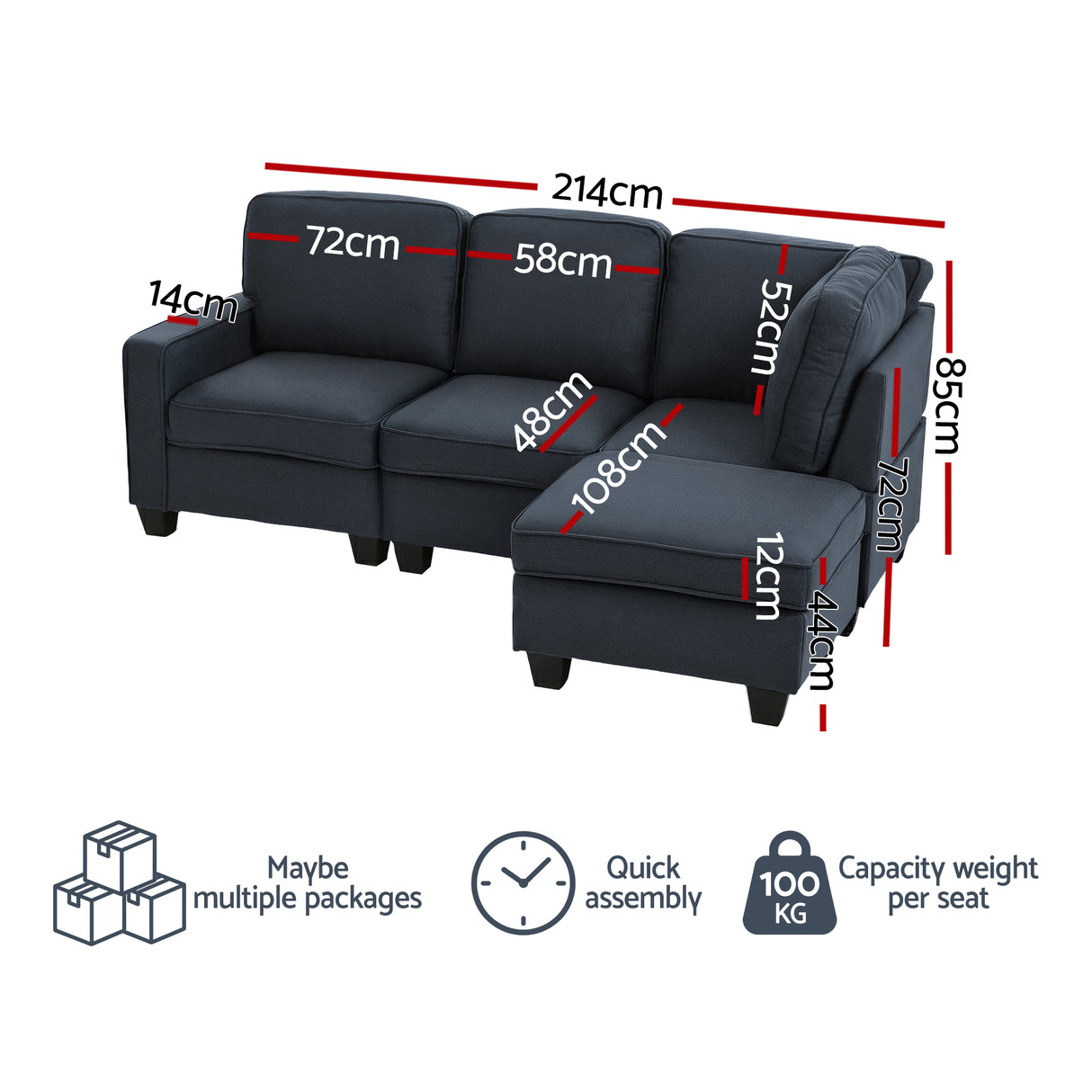 Dark Grey Sofa Bed
