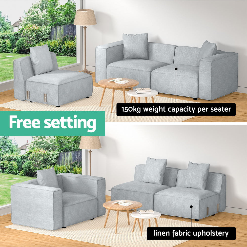 Alvin 3-seater Sofa Grey