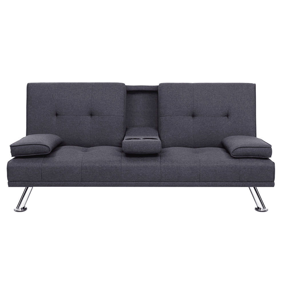 3-Seater Sofa Bed Dark Grey