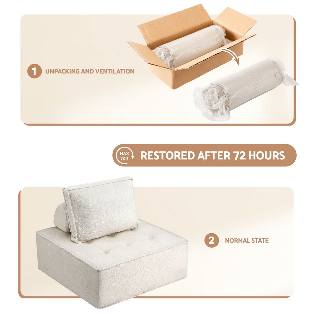 Artiss 3 Floor Sofa Lounge Chair with Pillow