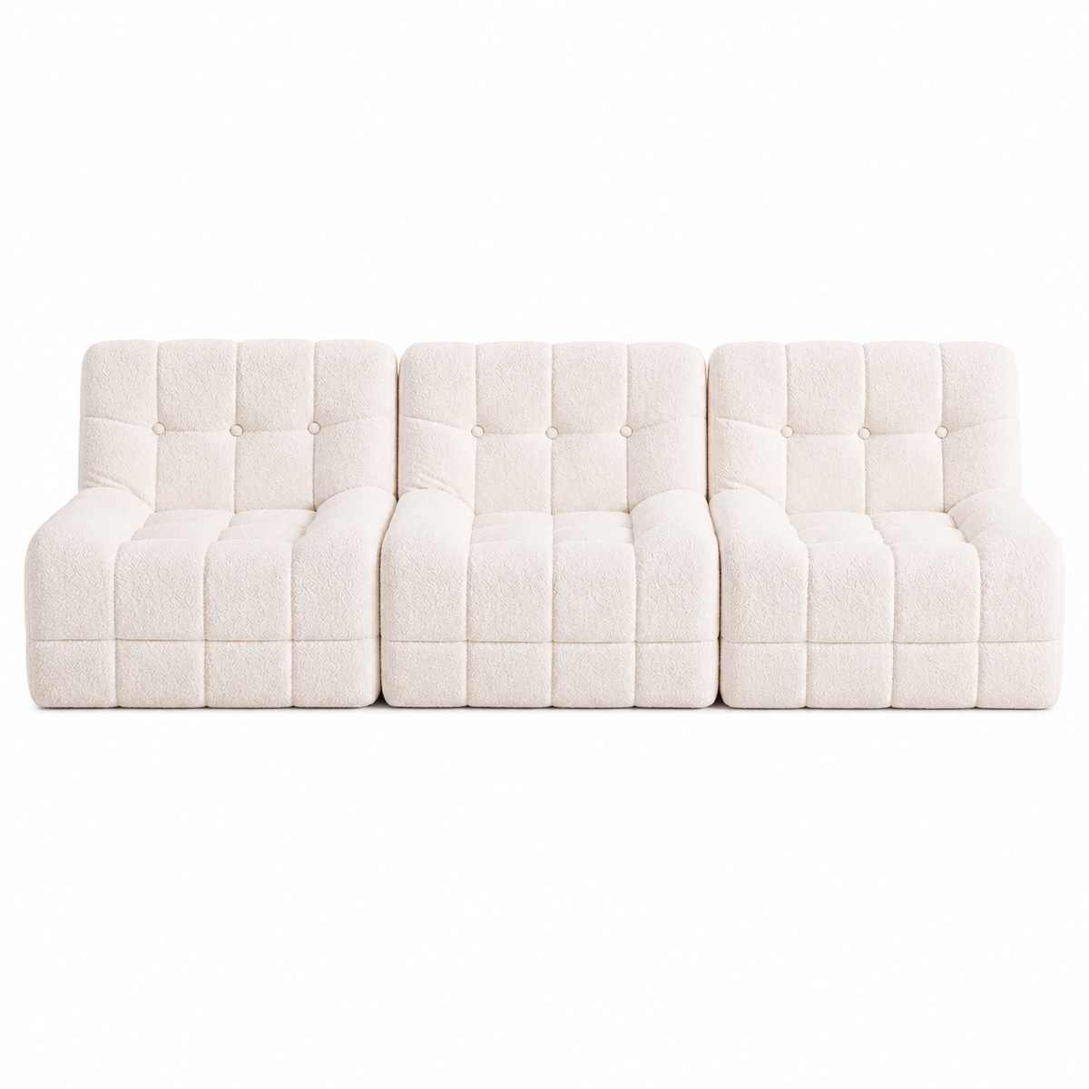 Artiss Set of 3 Sofa Modular Boneless Couches No Assembly White