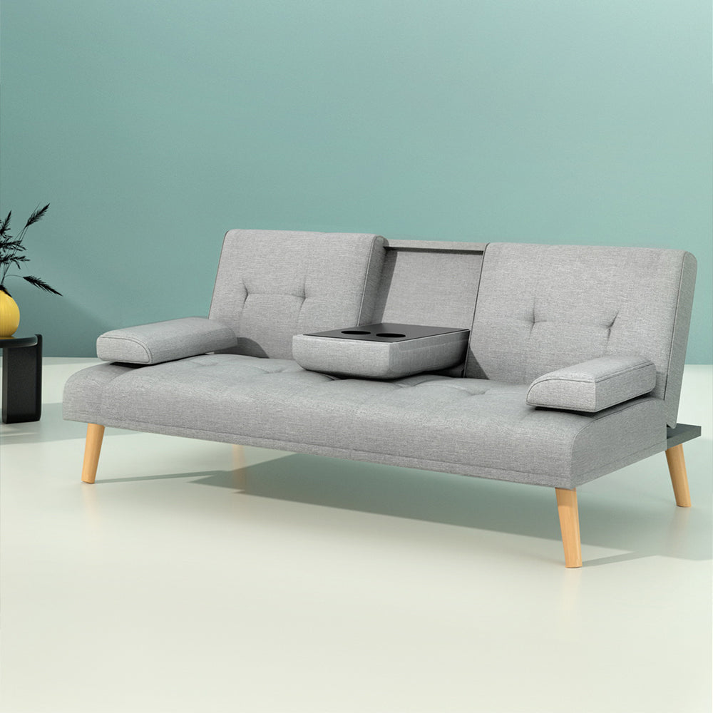3-Seater Sofa Bed Grey