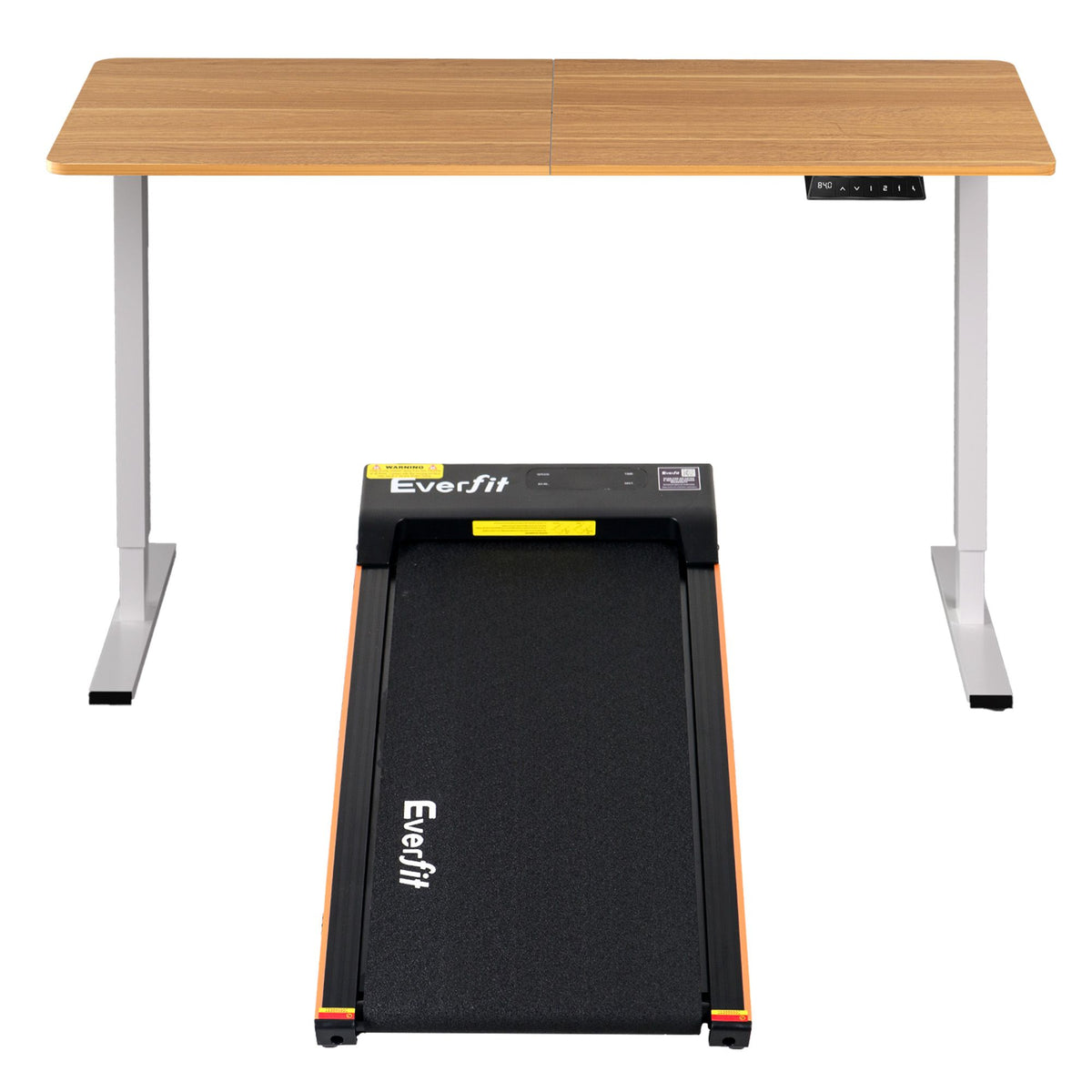 Artiss 140cm Standing Desk Treadmill Motorised Natural Wood