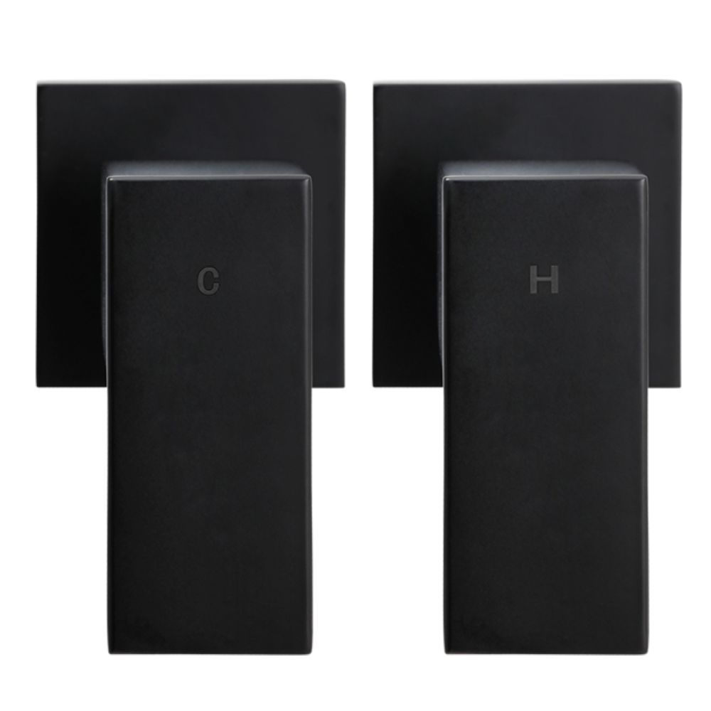 Cefito 9'' Rain Shower Head Set Handheld Round High Pressure Twins Tap Black