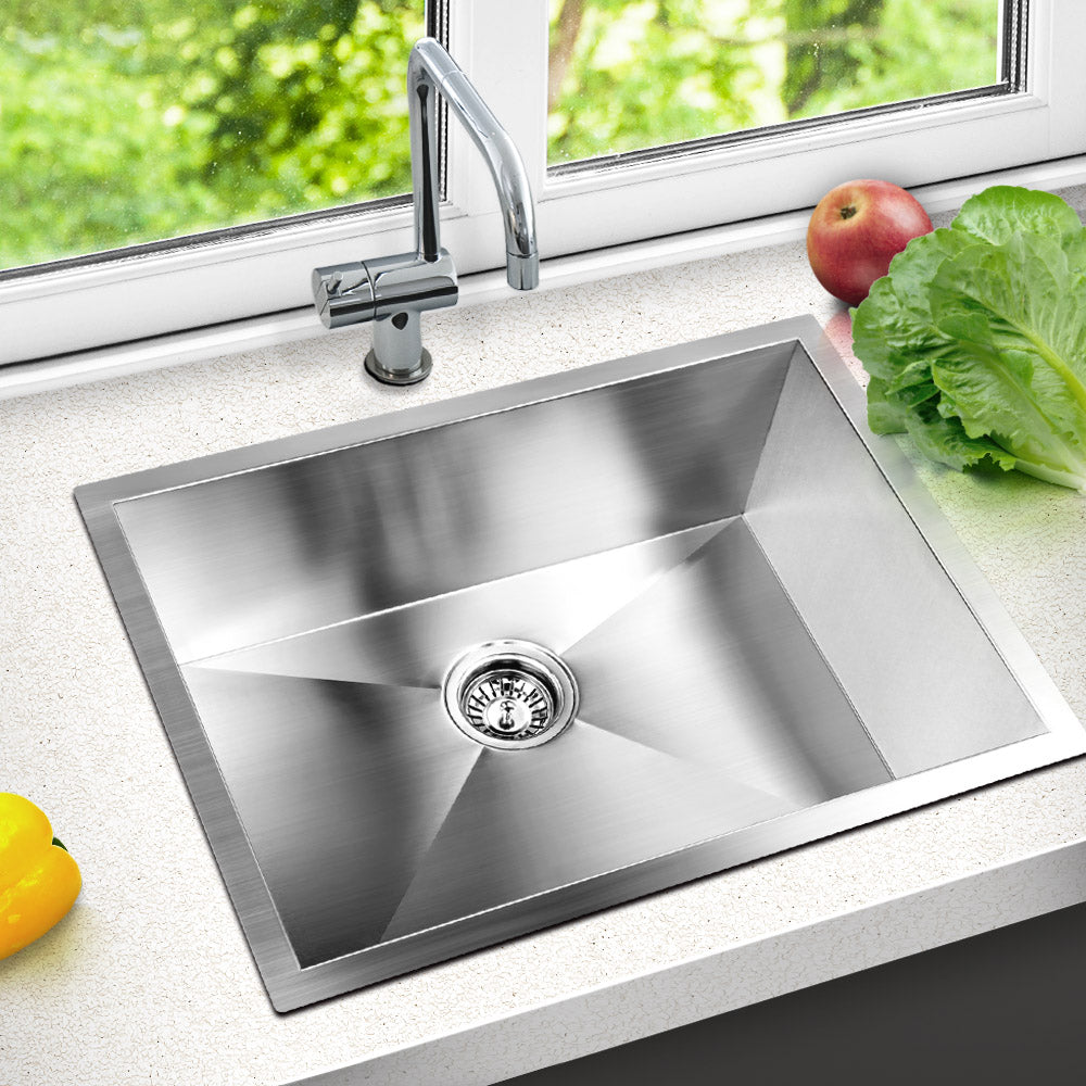Cefito Kitchen Sink 60X45CM Stainless Steel Basin Single Bowl Silver
