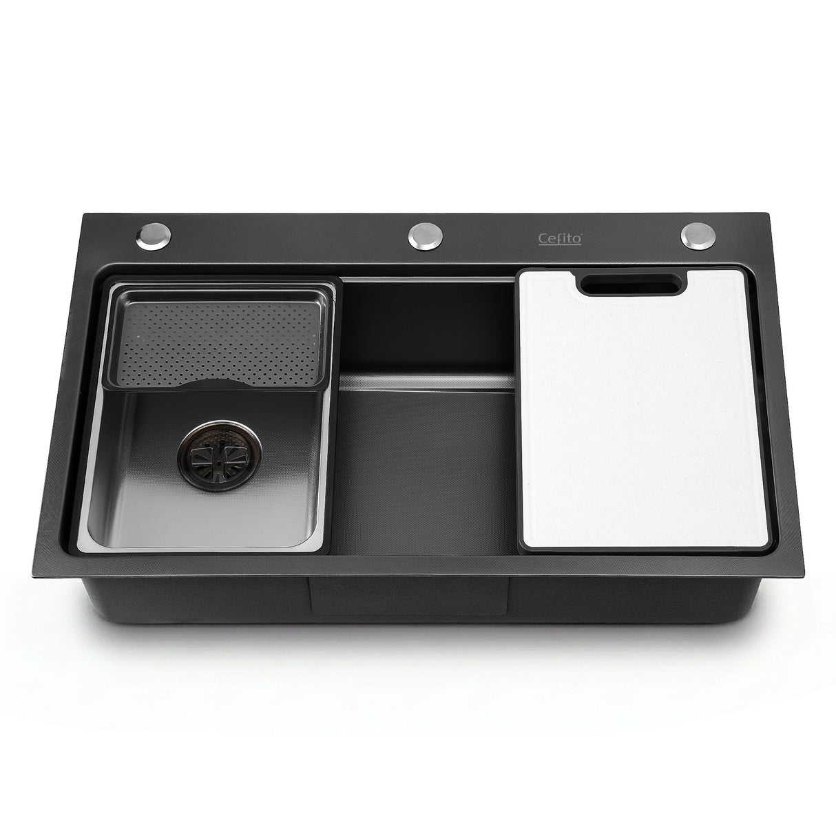 Cefito Kitchen Sink 304 Stainless Steel Bar Sink Millet Grain Water Basin Sink