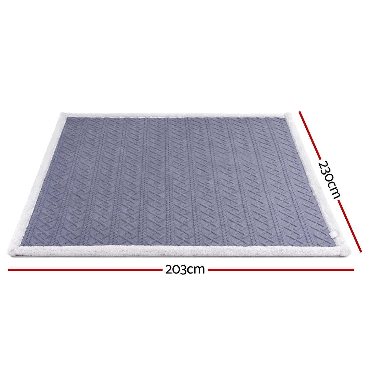 Giselle 203x230cm Throw Blanket Double-Sided Fleece Lightweight For Sofa Couch Bed