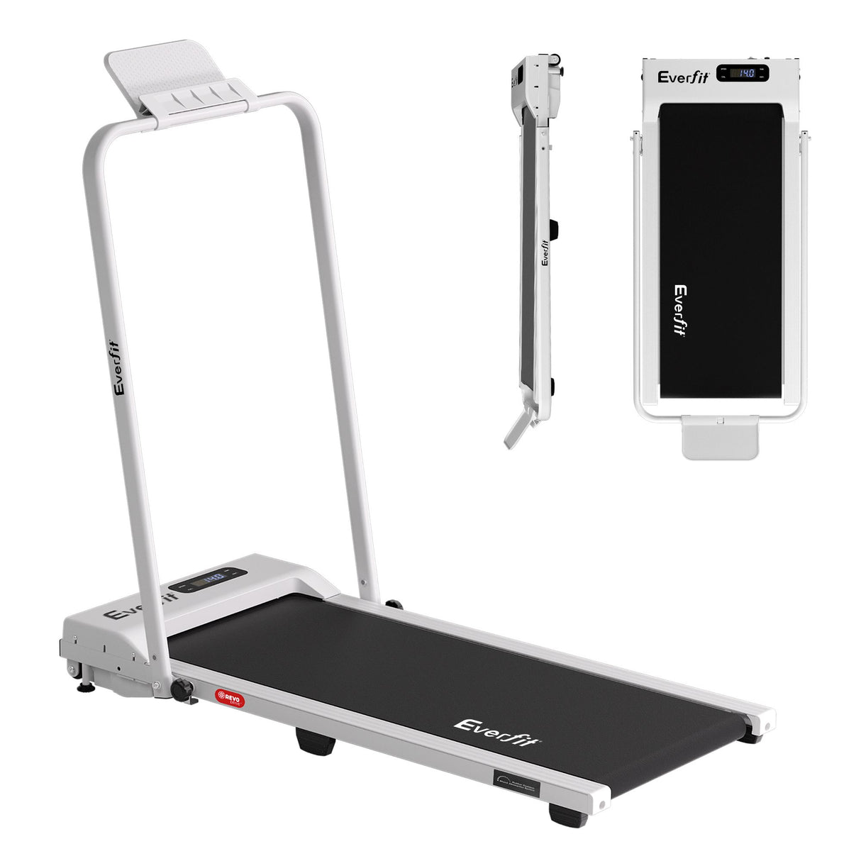 Everfit 3 in 1 Walking Pad Treadmill 12% Incline Foldable Under Desk Treadmills for Home Gym With 38cm Wide Belt White