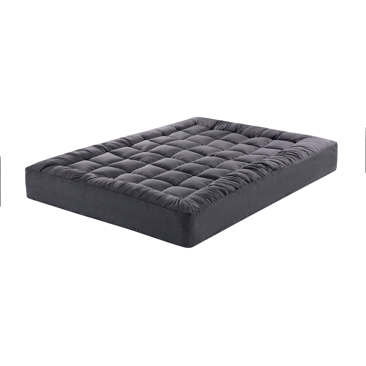 Giselle Bedding Bamboo Charcoal Filling Pillowtop Topper 1000GSM 5cm Thick Pillowtop Pad for Back Pain Relief Washable with 45cm Deep Pocket Double