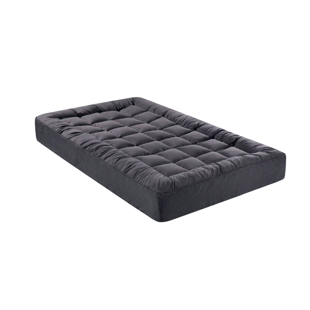 Giselle Bedding Bamboo Charcoal Filling Pillowtop Topper 1000GSM 5cm Thick Pillowtop Pad for Back Pain Relief Washable with 45cm Deep Pocket King Single