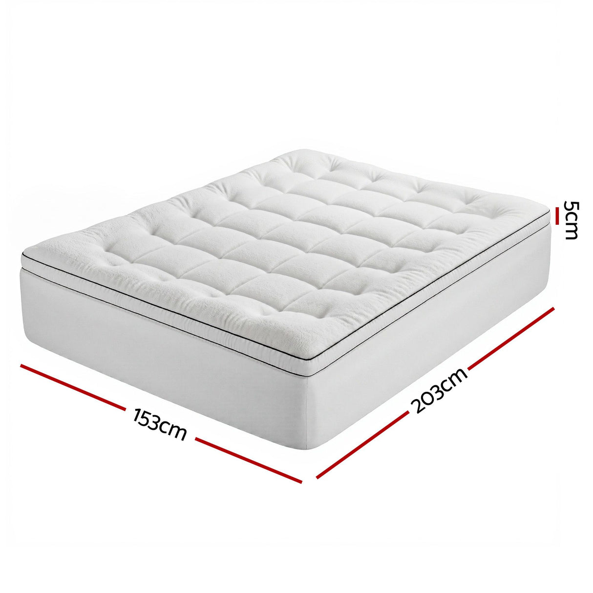 Giselle Bedding Queen Mattress Topper 5cm Coral Fleece