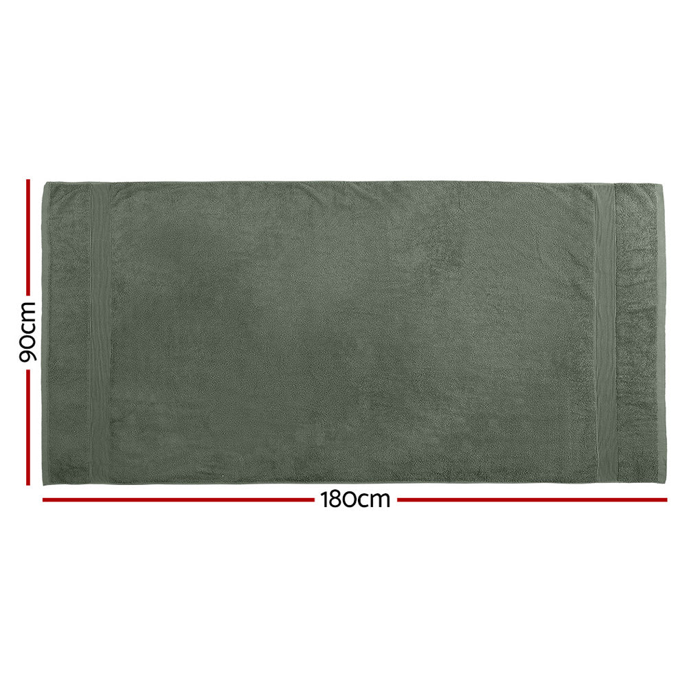 2 Pack Bath Sheets Set Cotton Extra Large Towel Green