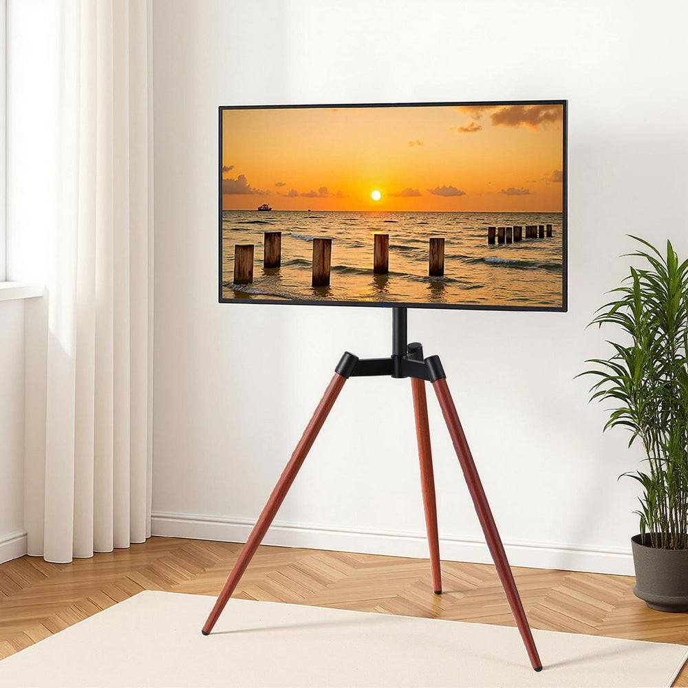 Artiss TV Stand 32-65 inch LED LCD Screen Wooden Tripod Easel Height Adjustable