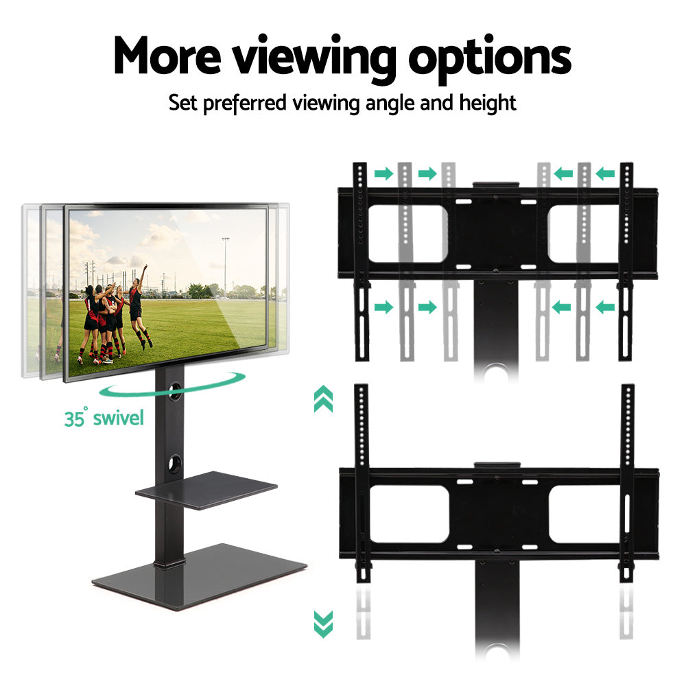 TV Stand Mount Bracket for 32"-70" LED LCD 2 Tiers Storage Floor Shelf