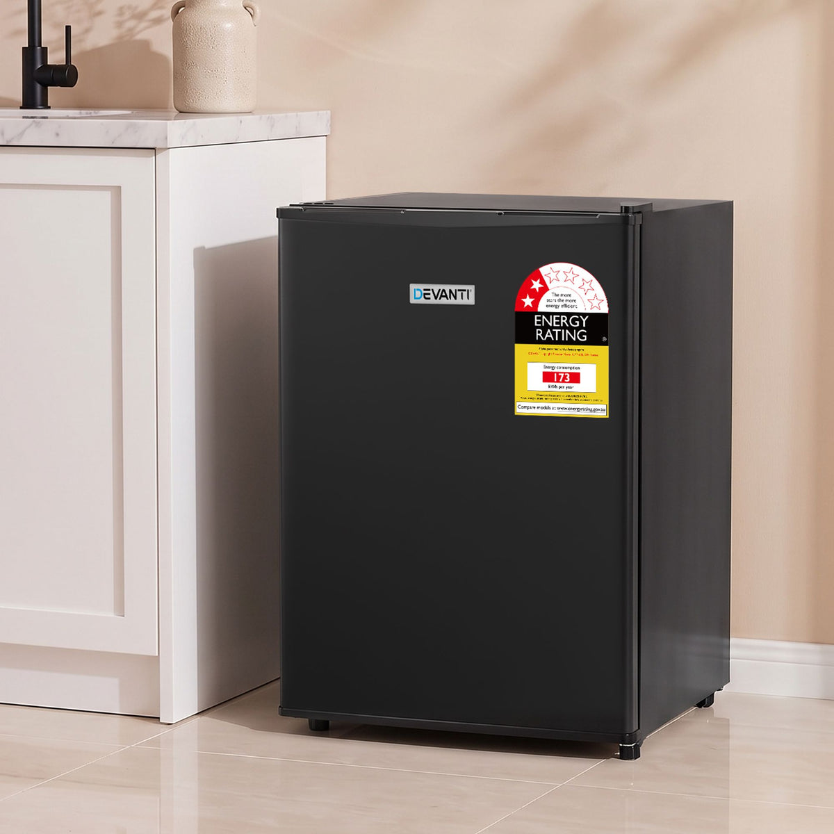 Devanti 42L Upright Freezer Fridge Black