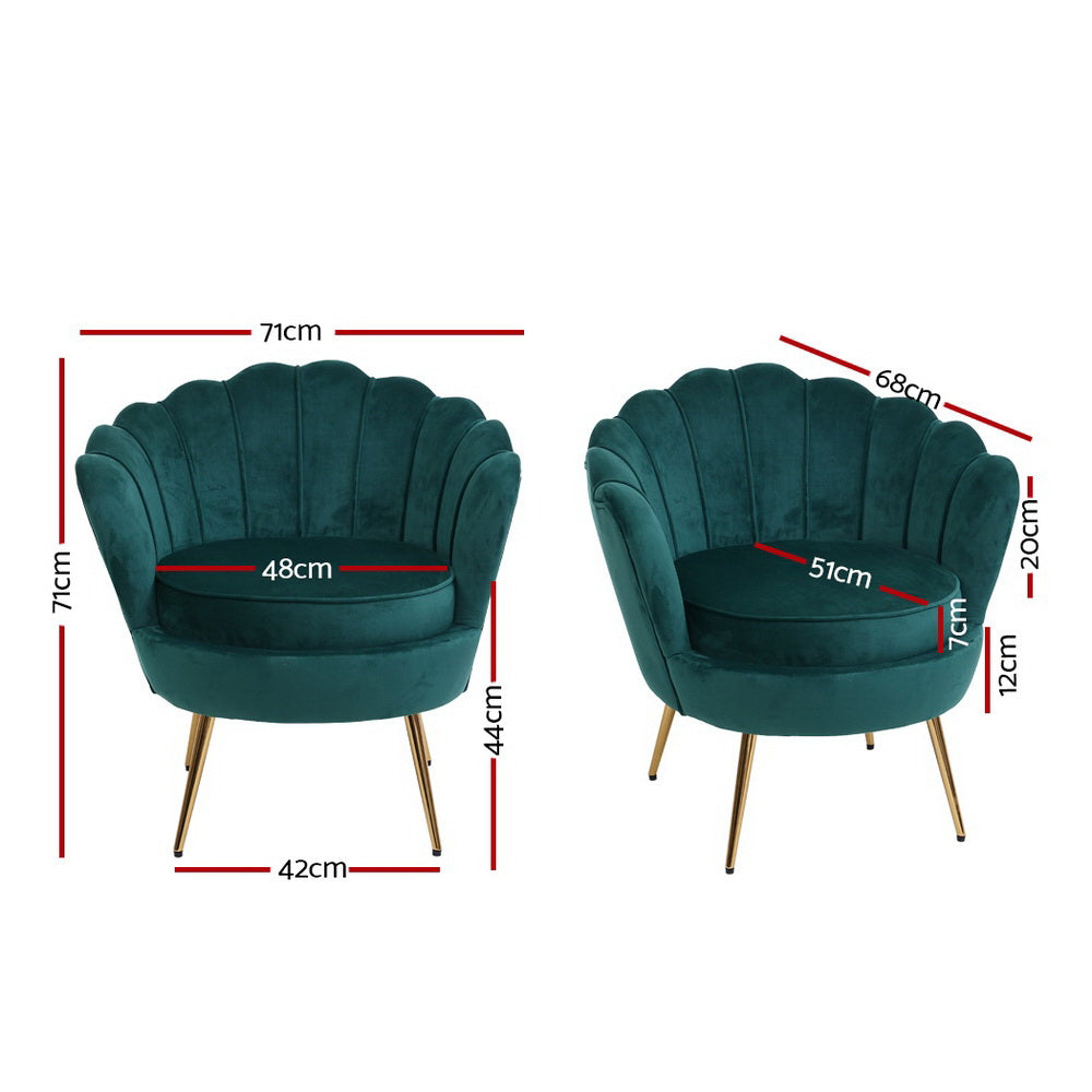 Pearl Armchair Green
