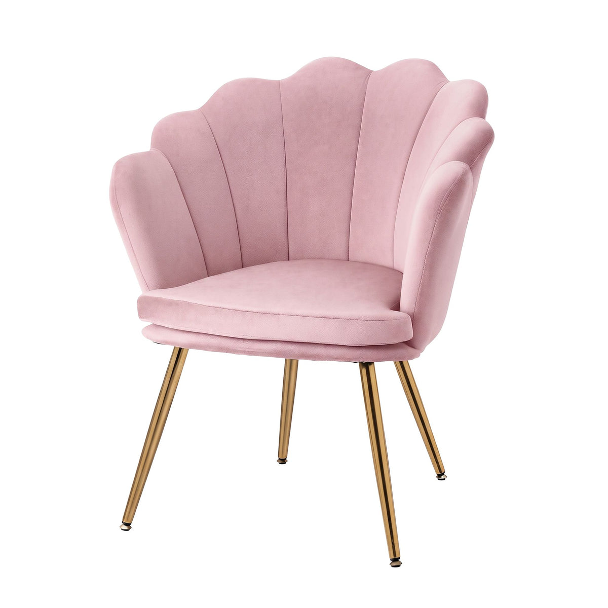 Artiss Armchair Velvet Dining Nursing Lounge Chair Metal Legs Pink