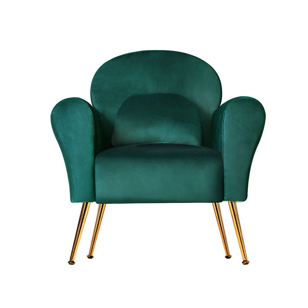 Ember Armchair Green Velvet