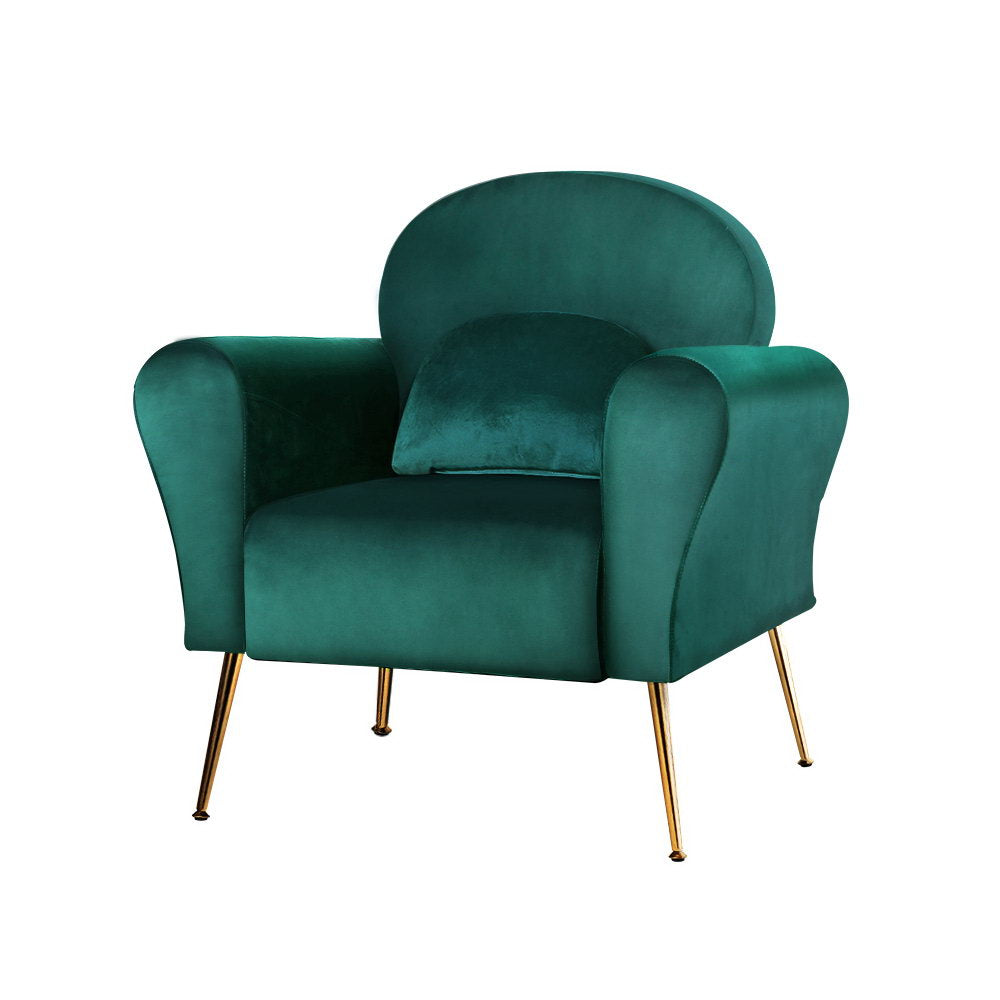Ember Armchair Green Velvet