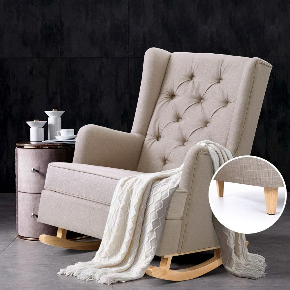 Gaia Rocking Chair Beige