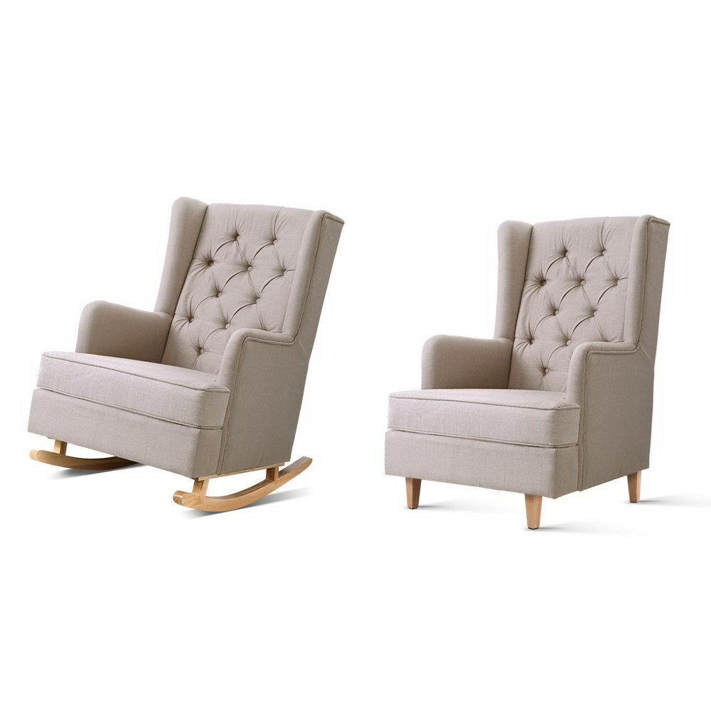 Gaia Rocking Chair Beige