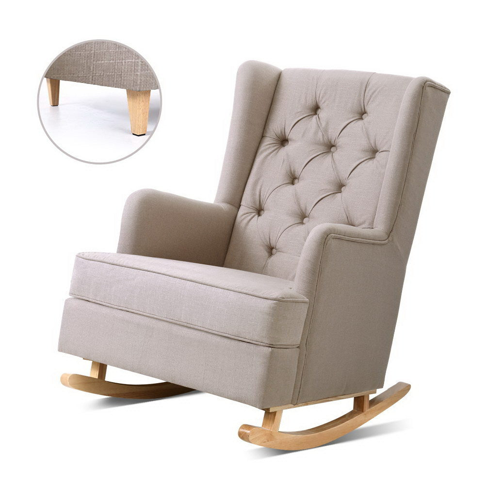 Gaia Rocking Chair Beige