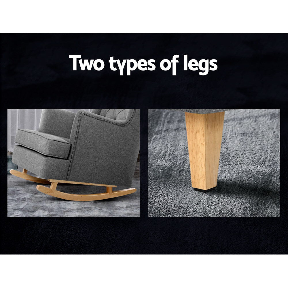 Gaia Rocking Chair Grey