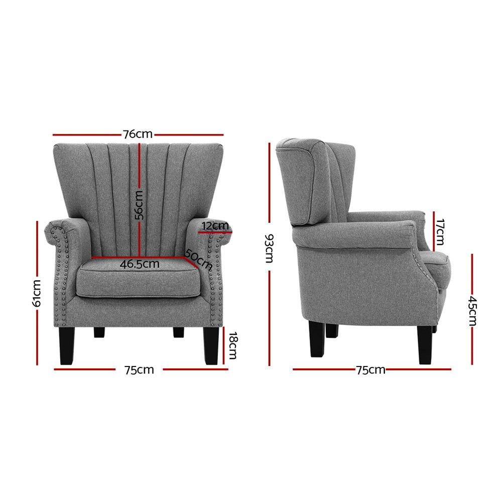 Andrew Armchair Charcoal