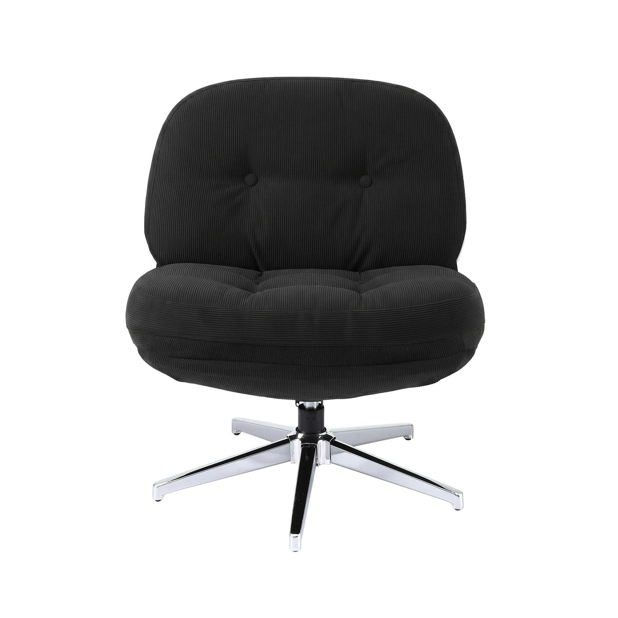 Artiss Swivel Chair Nursing Armchair Lounge Corduroy Steel Star Base Black