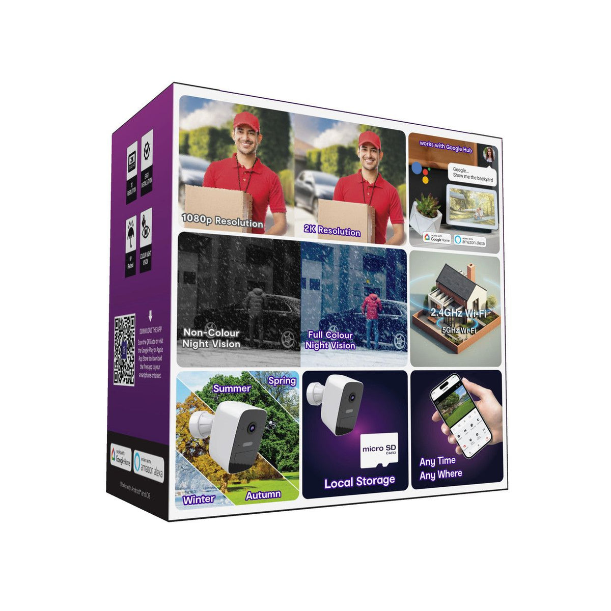 Connect 2K Outdoor Security Camera Twin Pack