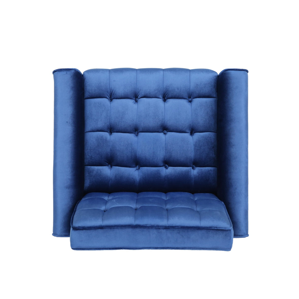 Lewisham Navy Blue Tufted Velvet Armchair