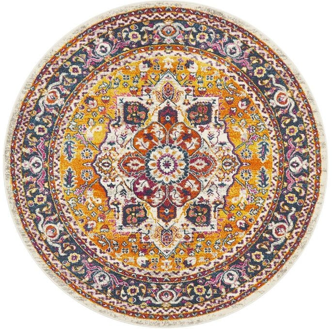 Babylon 207 Multi Round by Rug Culture-150X150CM - ROUND