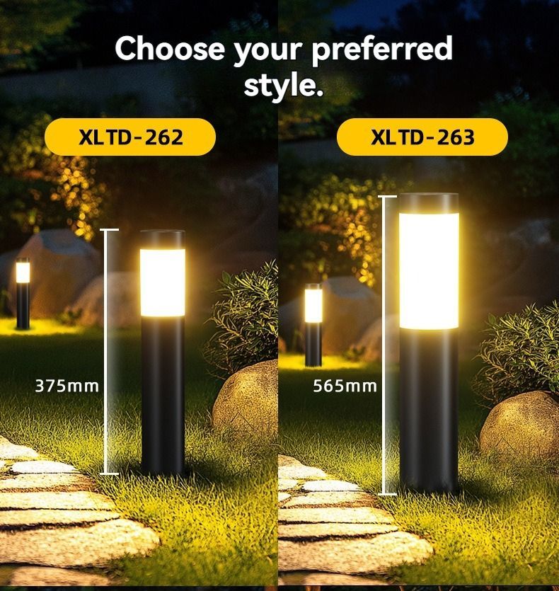 Solar Lawn Lights Stainless Steel Outdoor Lights 3-LED Garden Lights Waterproof - Black warm light - Size 2PCS