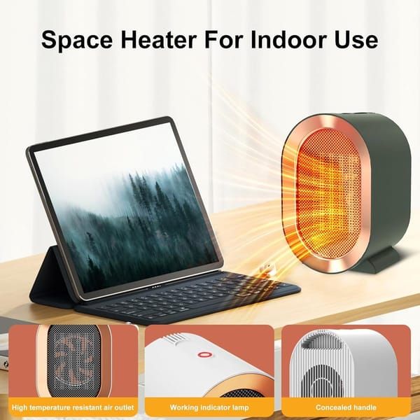 Desktop heater, EU standard, office heater, household, cross-border, PTC heating, small, vertical electric heater, energy-saving heater