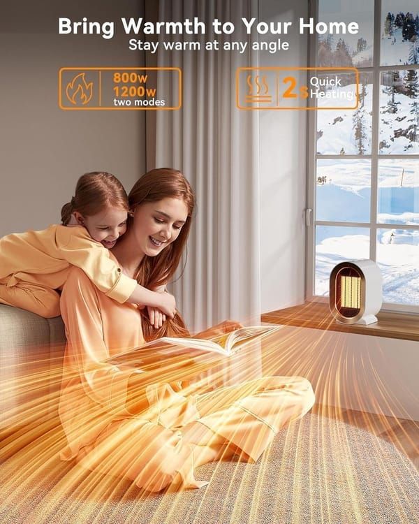 Desktop heater, EU standard, office heater, household, cross-border, PTC heating, small, vertical electric heater, energy-saving heater