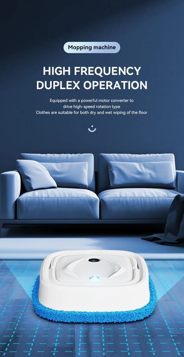 P6 Smart Robot Mop and Floor Cleaner, White
