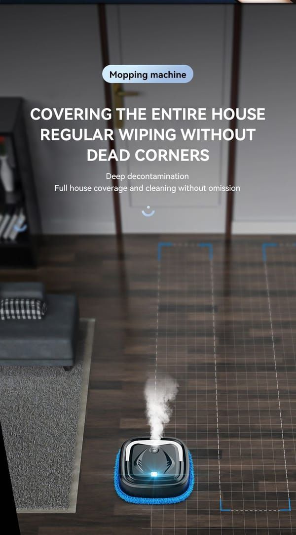 Black P6 Smart Robot Mop and Floor Cleaner