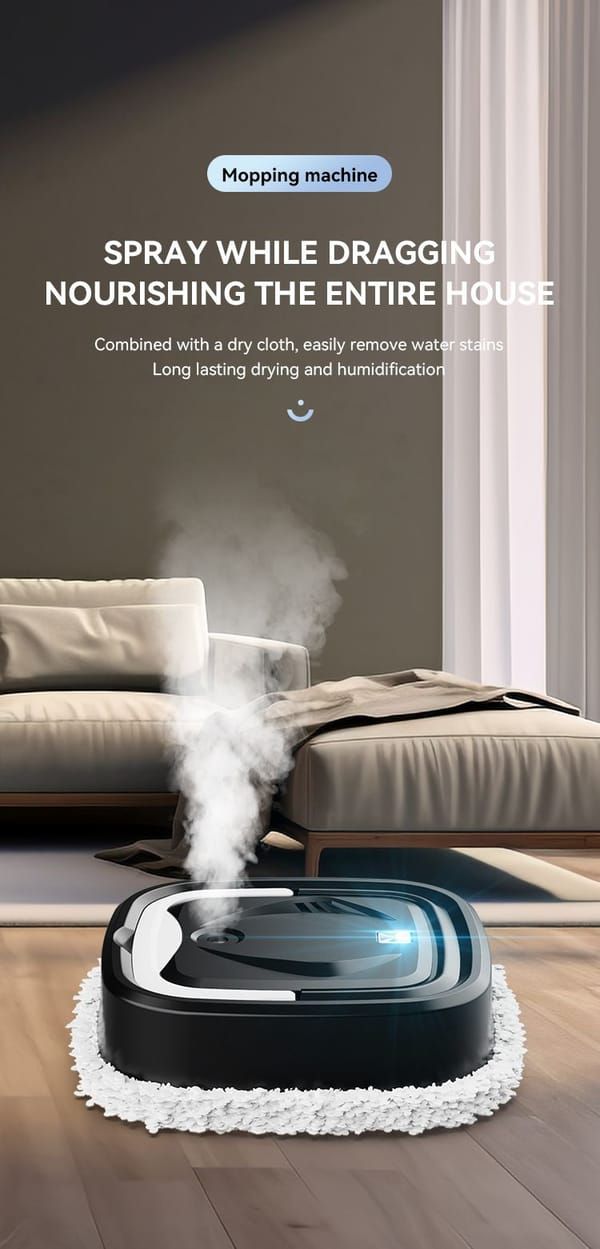Black P6 Smart Robot Mop and Floor Cleaner