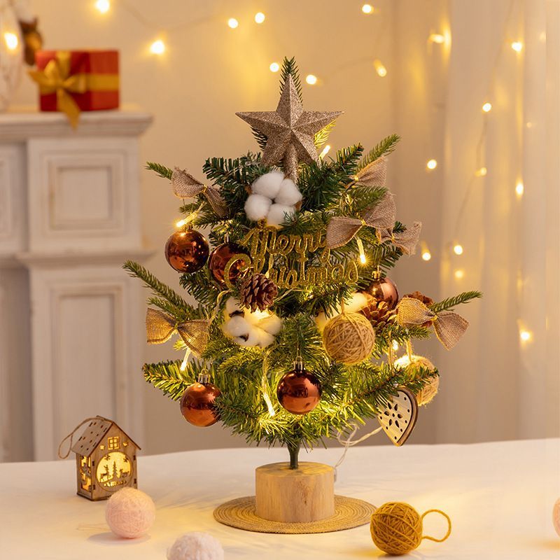 mini desktop Christmas tree, flocked pink Christmas tree, Christmas tree set, Christmas decorations, DIY Christmas tree, Christmas gift, office Christmas decor, festive tabletop tree - Christmas - Size 3