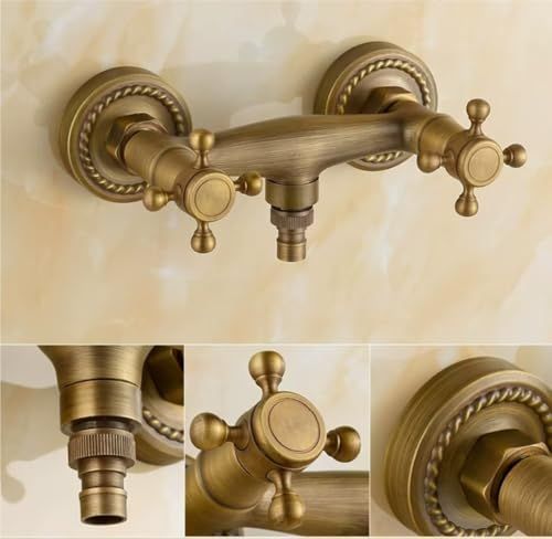 Copper Washing Machine Faucet – Hot & Cold Vintage Mixer Tap, Antique Style Bathroom & Bathtub Faucet, Retro Water Tap